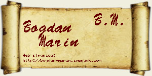 Bogdan Marin vizit kartica